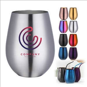 Customizable Colorful Stainless Steel Wine Glass
